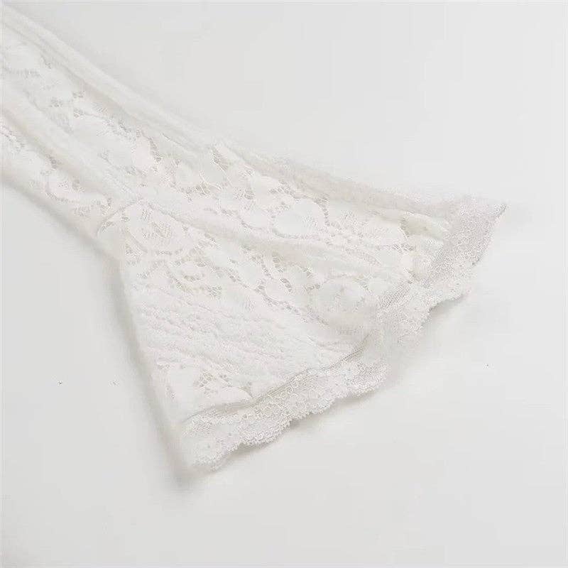 Off-Shoulder Lace Maxi Dress